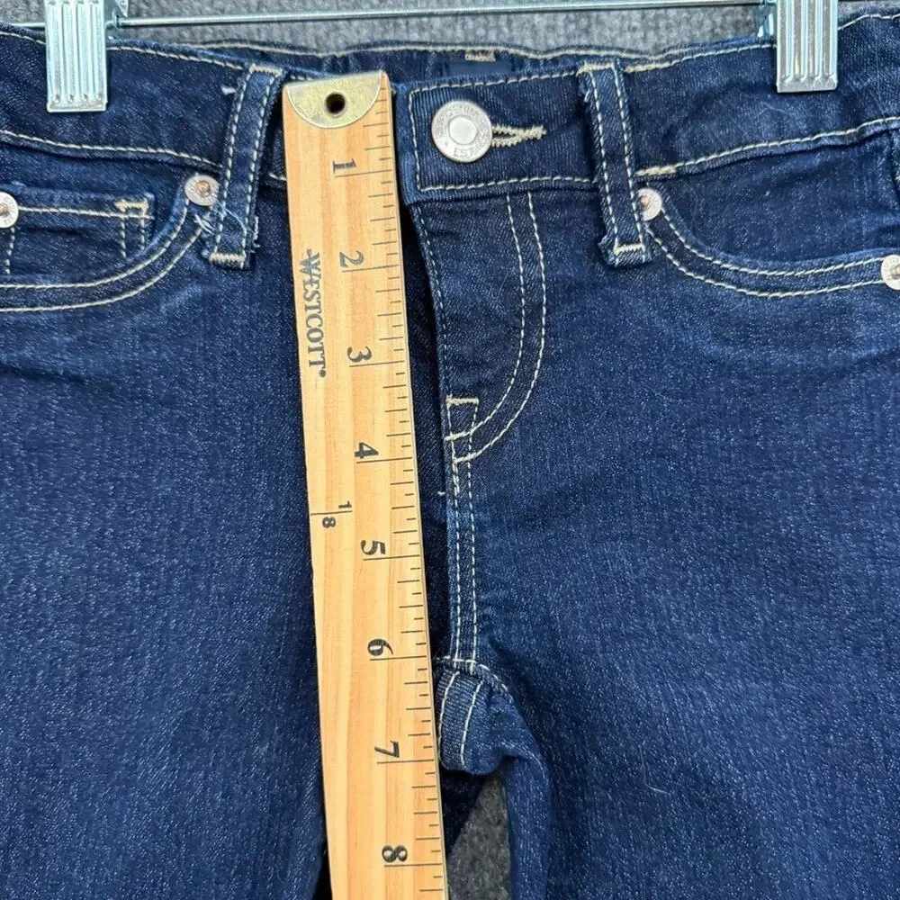 GAP Girls Super Skinny Jeans Jeggings Size 5 Dark Wash Stretch Adjustable Waist